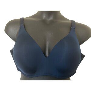 Soma Navy Blue Wireless Lightly Lined Full Coverage Bra 44D Adjustable Straps